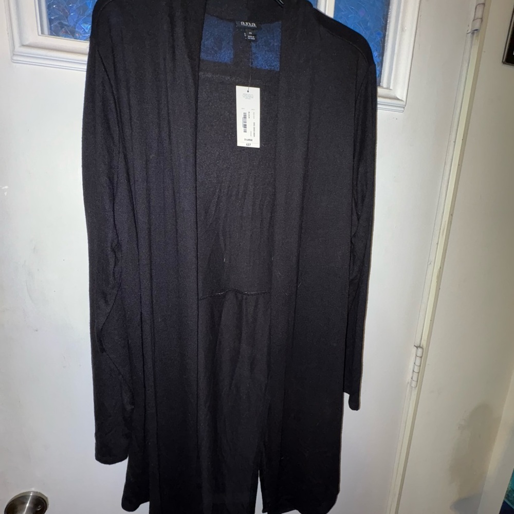 a.n.a Black Open Front Cardigan